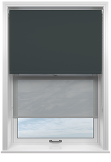 Rimini (Blackout), Black & Optima Alto - Double Roller Blind